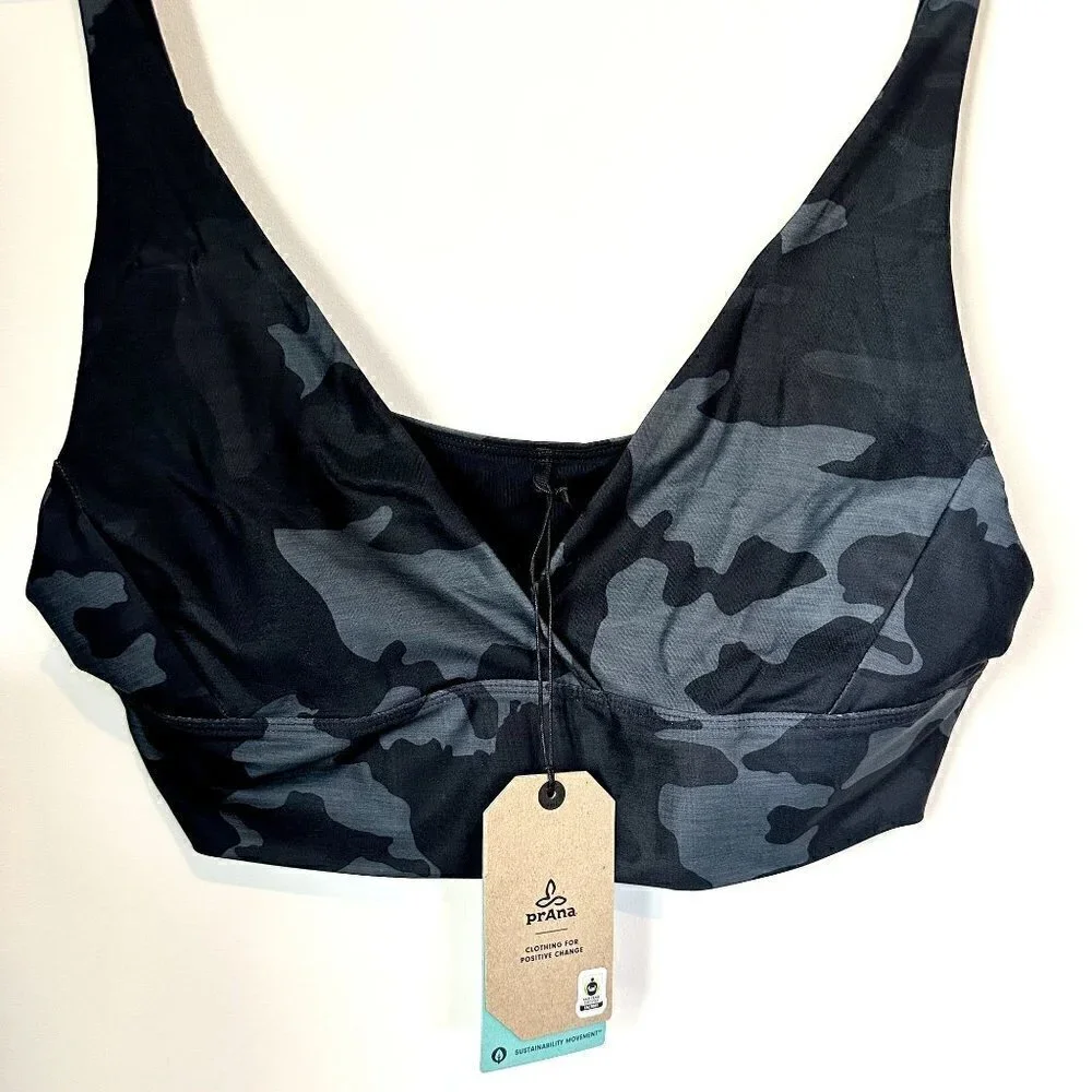 NWT Prana Layna Brami in Black Camo - Size Medium - Picture 3 of 9